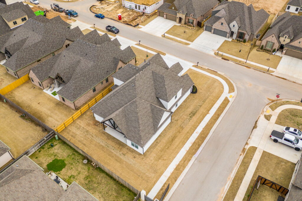 Elegant custom home exterior designed by Mahogany Homes Tulsa.