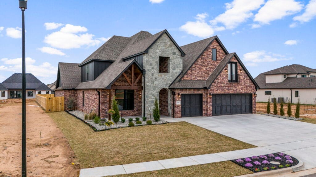 Beautifully designed home exterior with innovative architecture by Mahogany Homes Tulsa.