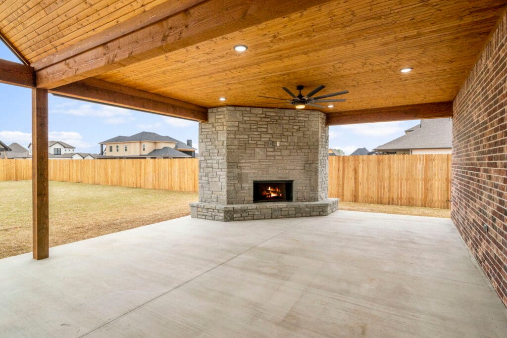 Premium custom-built home with a modern exterior in Tulsa by Mahogany Homes.