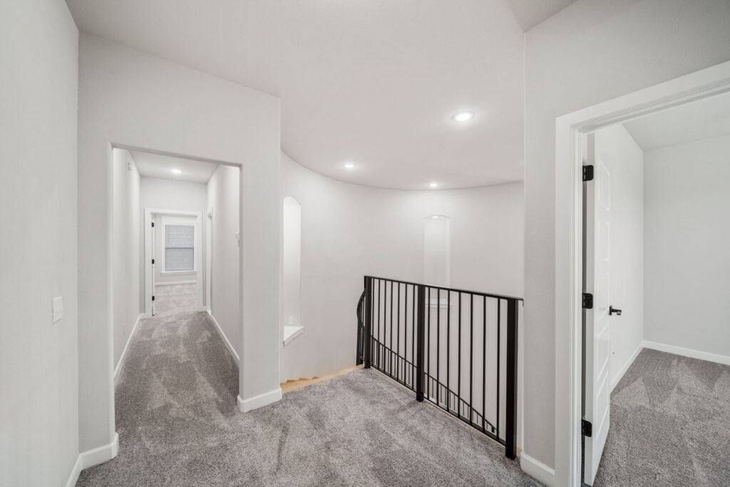 Modern floor plan emphasizing open spaces and natural light in a Mahogany Homes Tulsa residence.