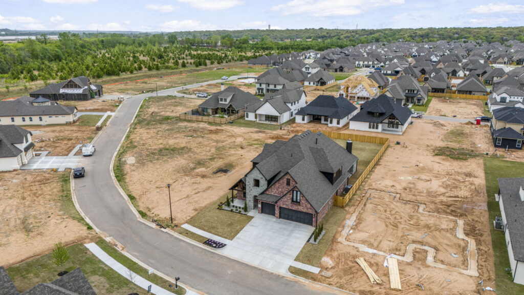 Stunning custom-built home exterior with modern finishes and classic touches by Mahogany Homes.
